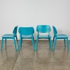 A Set Of 4 Turquoise Billiani Doll Chairs Designed By Emilio Nanni - 2