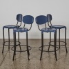A Set of Four Blue Sebel Cosmic Barstools - 2
