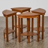 A Set of Four Art Deco Oak Tables - 2