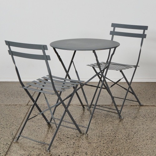 A Steel Three Piece Patio Setting