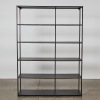 A Large Black Metal Shelving Unit