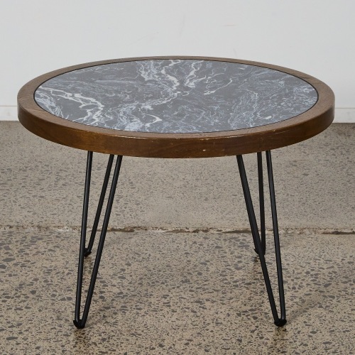 A Blue Marble Side Table