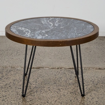 A Blue Marble Side Table