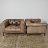 A Pair of RH Italia Chesterfield Leather Armchairs - 2