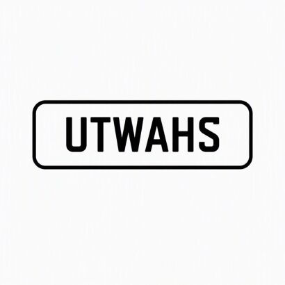 A 'UTWAHS' Personalised Plate
