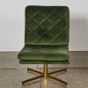 A Green Velvet Swivel Chair - 2