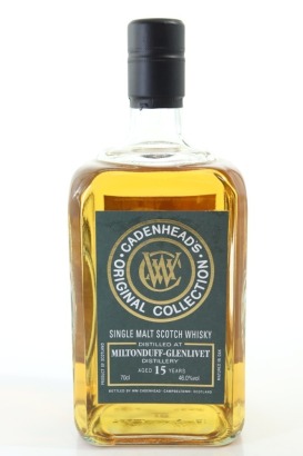 (1) Cadenhead's Original Collection Miltonduff-Glenlivet 15 Year Old Single Malt Scotch Whisky, Speyside, Speyside, 46% ABV