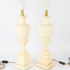 A Pair of Large Alabaster Lamps