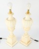 A Pair of Large Alabaster Lamps - 3
