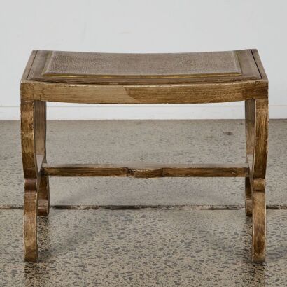 A Vintage Style Scroll Legged Side Table