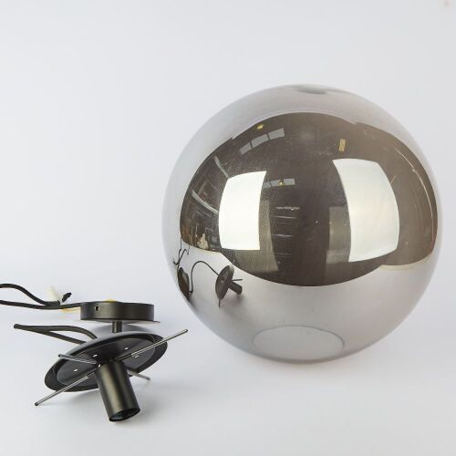 A Large Round Glass Pendant Light