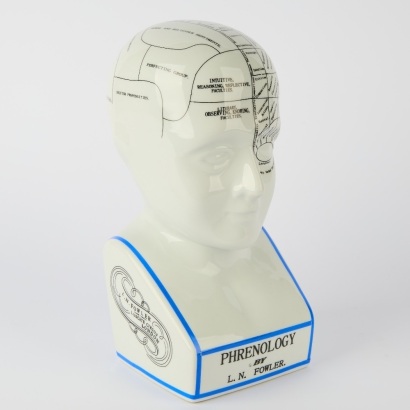 A ceramic Phrenology bust