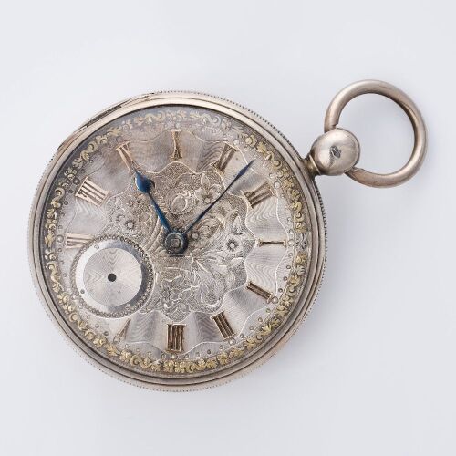 Sterling Silver, George Esplin, Open Faced Verge Fusee Pocket Watch, circa 1848