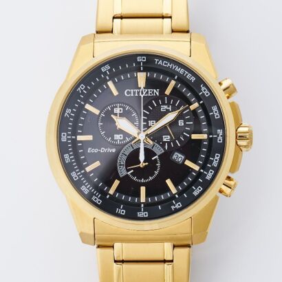 Gold Plated, 44mm Citizen Eco Drive Chronograph Wristwatch, circa 2026