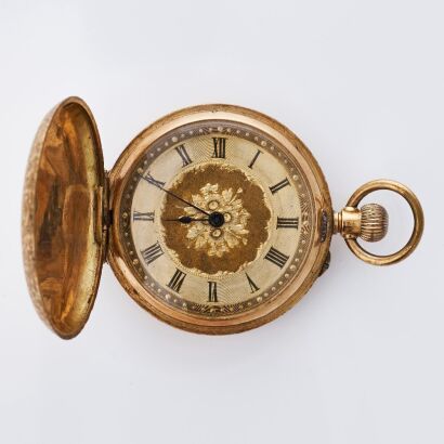 14ct Yellow Gold, 32mm Full Hunter Fob Watch