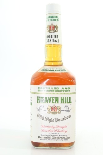 (1) Heaven Hill Old Style Kentucky Straight Bourbon Whiskey, 1000ml, 37.2% ABV, Circa. Late 1990's
