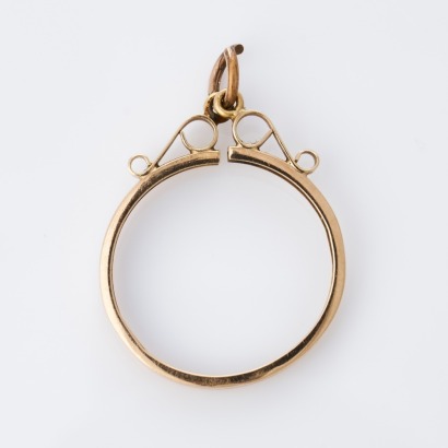 9ct Yellow Gold, Pendant Mount for Full Sovereign Coin
