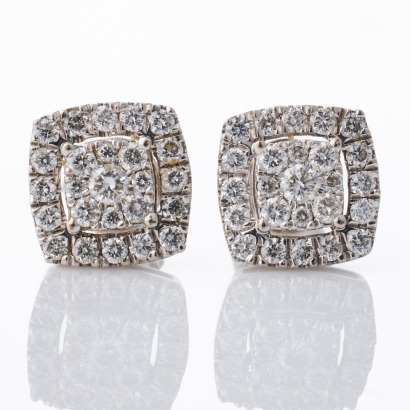 Walker & Hall, 9ct White Gold, 0.50ct Diamond, Aquila Stud Earrings