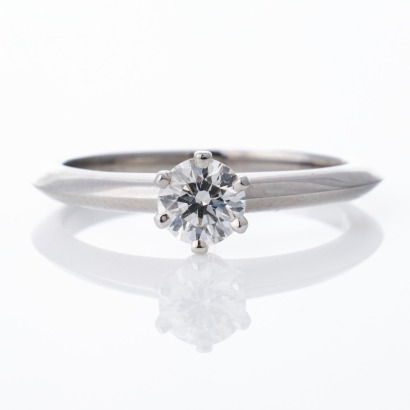 Tiffany & Co, Platinum / 0.40ct Diamond Solitaire Ring