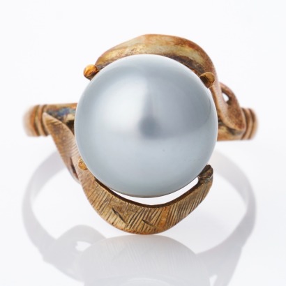 8ct Rose Gold, 11.74mm Tahitian Pearl Ring