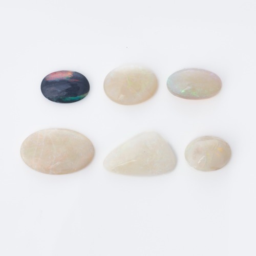 Parcel of Six, Loose, Opals, 33.83ct total weight
