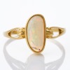 18ct Yellow Gold, Modern, White Opal Ring