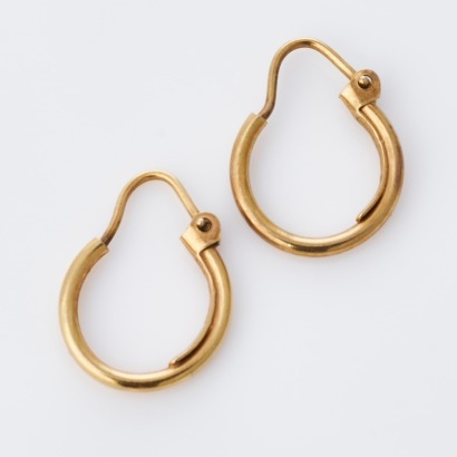 UNOAERRE, 9ct Yellow Gold, Hoop Earrings