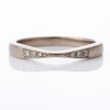 18ct White Gold, 0.05ct Diamond Band Ring