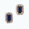 Michael Hill, 10ct Yellow Gold, Sapphire / 0.20ct Diamond Stud Earrings