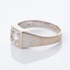 18ct White Gold, Modern, 0.50ct Diamond Signet-Style Ring - 2