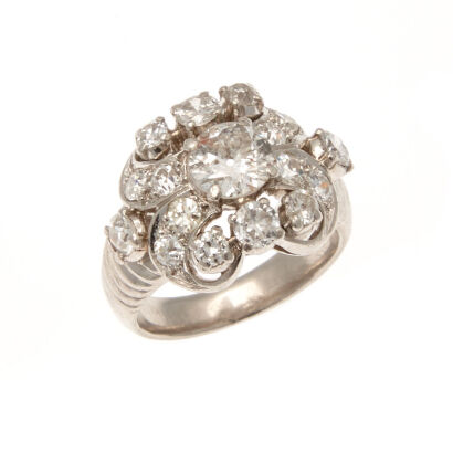 Platinum Vintage Diamond Ring