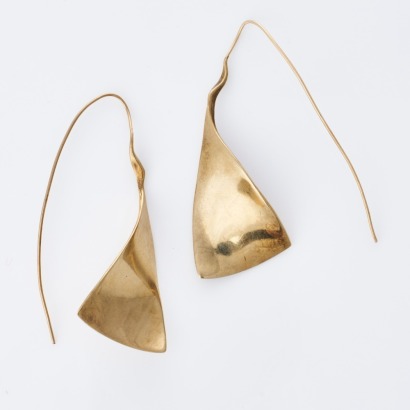 9ct Yellow Gold, Modern, Drop Earrings