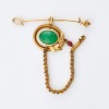 19ct Yellow Gold, Traditional, Gem-Set Nath Nose Ornament