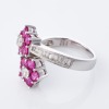 18ct White Gold, 1.38ct Ruby / 0.58ct Diamond Bypass Ring - 2
