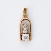 9ct Yellow Gold, Imitation Diamond Pendant