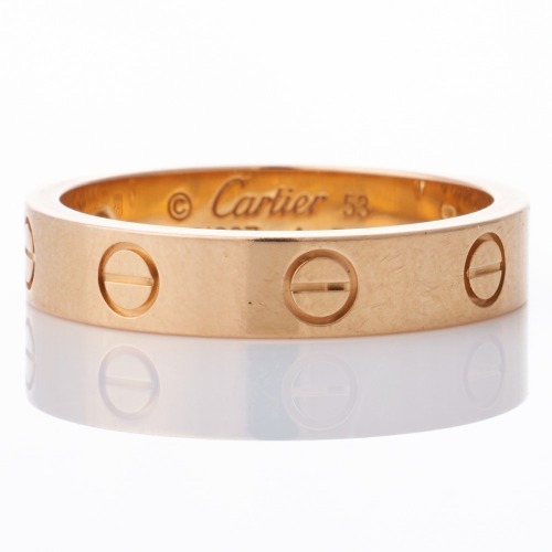 Cartier, 18ct Rose Gold, 0.03ct Diamond Love Ring
