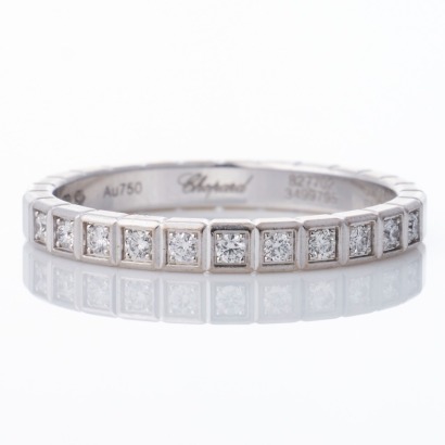 Chopard, 18ct White Gold, 0.11ct Diamond Ice Cube Ring