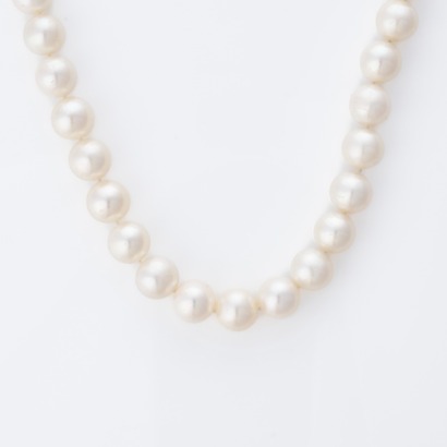 Sterling Silver, 45cm Freshwater Cultured Pearl Necklace