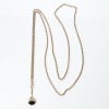 7-8ct Rose Gold, 169cm Victorian-Style Muff Chain with 9ct Gold Onyx / Carnelian Fob Seal - 3