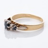 9ct Yellow Gold, Oval Cut Sapphire / 0.02ct Diamond Ring - 2