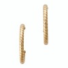 Walker & Hall, 9ct Yellow Gold, Twisted Rope Design Hoop Earrings with Box