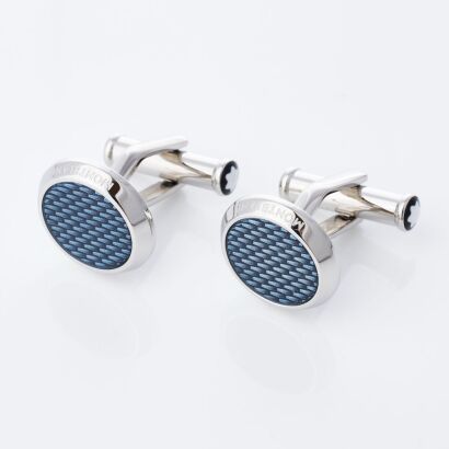 Montblanc, Stainless Steel Cufflinks Glaicer with Box - As new