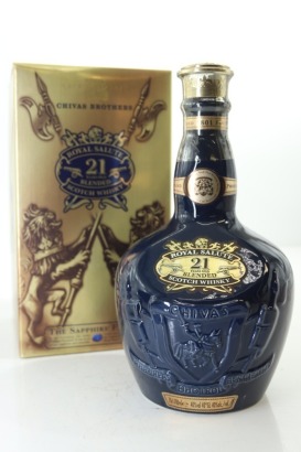(1) Chivas Regal 21 Year Old Sapphire Flagon Blended Scotch Whisky, 40% ABV (GB)