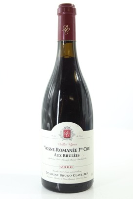 (1) 2000 Domaine Bruno Clavelier Aux Brulees Vieilles Vignes, Vosne-Romanee Premier Cru