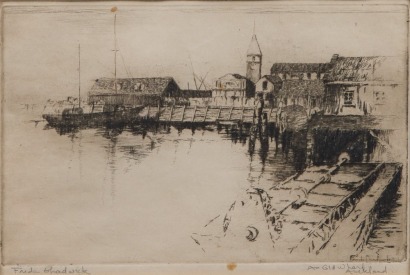 FREDA CHADWICK An Old Wharf, Auckland