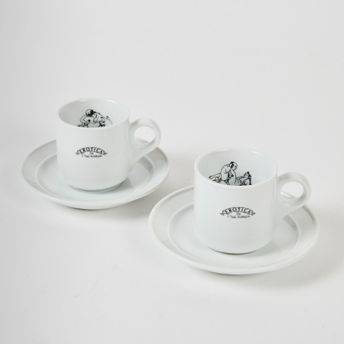 PAUL HARTIGAN Pair of Erotica Teacups
