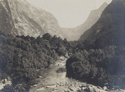 UNKNOWN PHOTOGRAPHER Clinton River From Pompolona Huts Showing MacKinnon's Pass