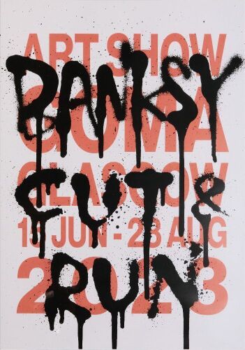 BANKSY Cut & Run (Poster for GOMA Art Show, Glasgow)