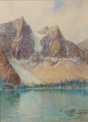 THOMAS W. FRIPP Moraine Lake and Mt Fay- 10,000 feet, Valley of 10 Peaks