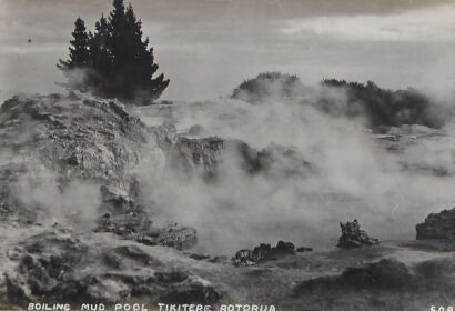 PHOTOGRAPHIC POSTCARD Boiling Mud Pool, Tikitere, Rotorua